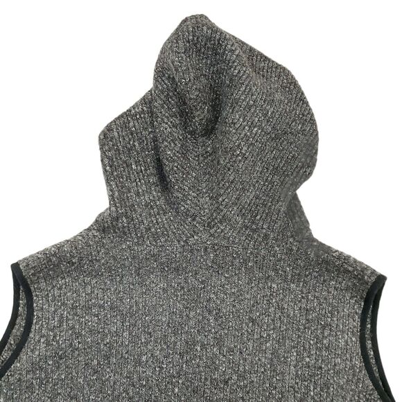 Anthropologie Greylin Wool Hooded Vest Womens M/L Gray Button Knitted Casual - Picture 9 of 11